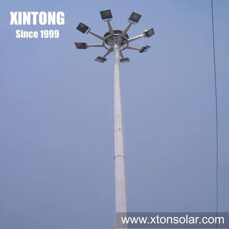 AC/DC 12V LED High Mast Lighting With Hot DIP Galvanized Pole Price List