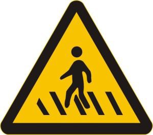 Geltonas trikampis ženklas